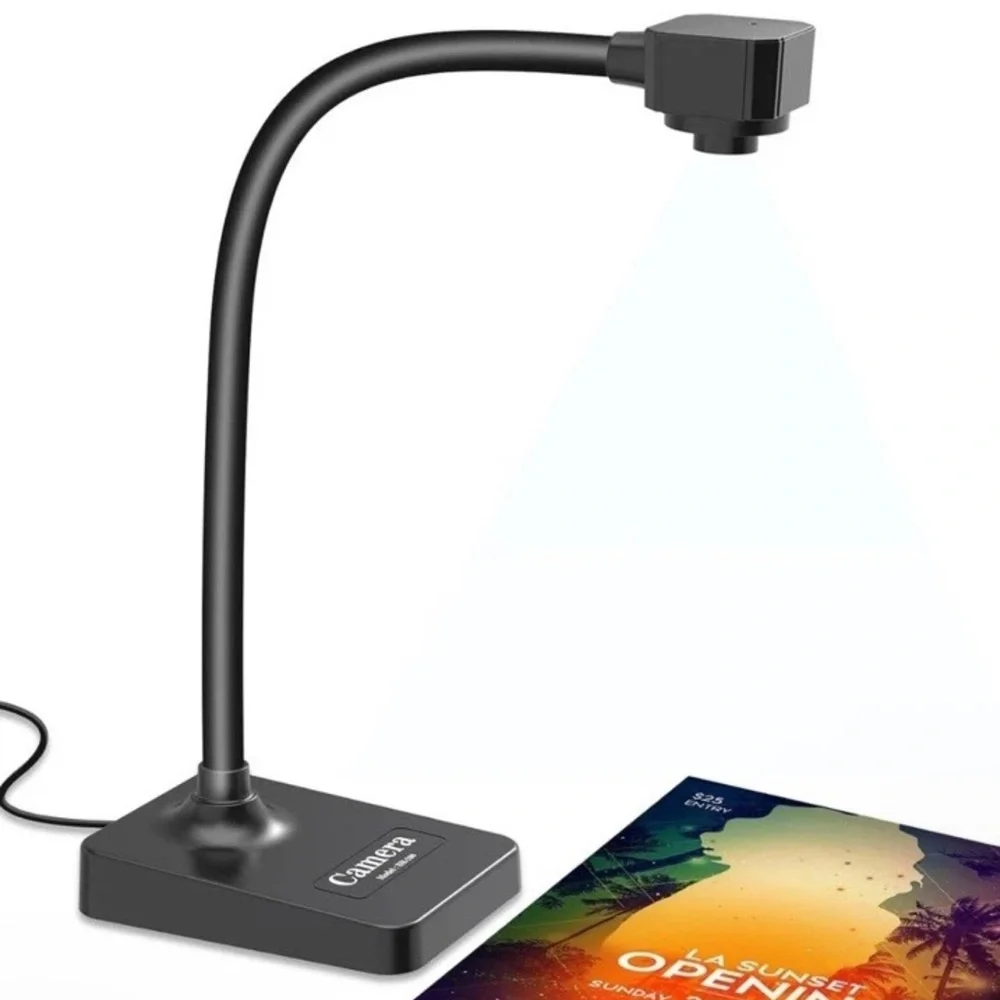 Black Adjustable Webcam with Microphone